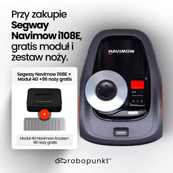 Segway Navimow i108E + Moduł 4G +96 noży gratis